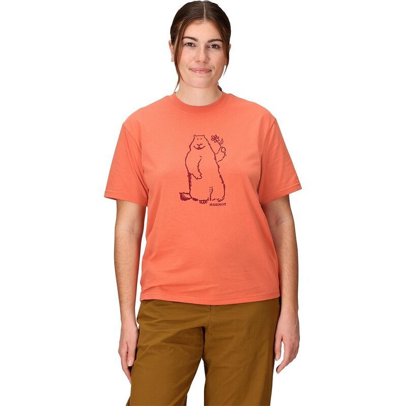 マーモット レディース トップス Tシャツ Marmot Flower Marty TShirt Womens Pomelo