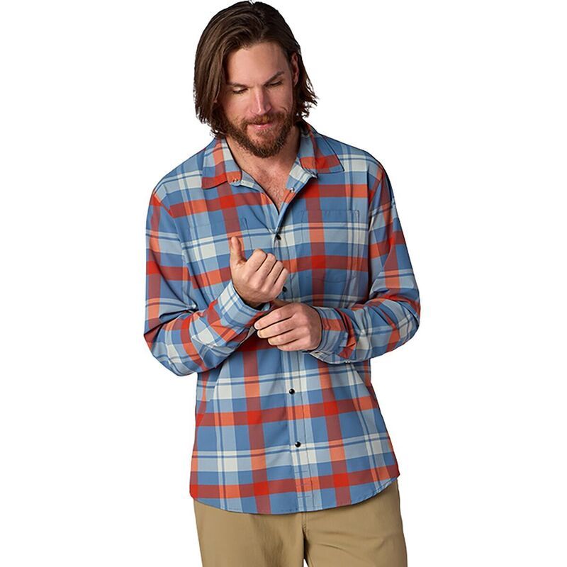 フライロー メンズ トップス シャツ Flylow Royal Chambray Shirt Mens OceanStone Plaid ストーン