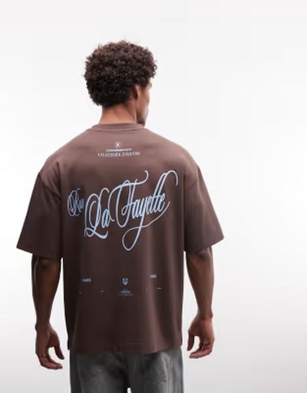 エイソス メンズ トップス ベスト プリント Tシャツ ASOS DESIGN Circular Design Collection super heavyweight oversized Tshirt with back text print Black ブ