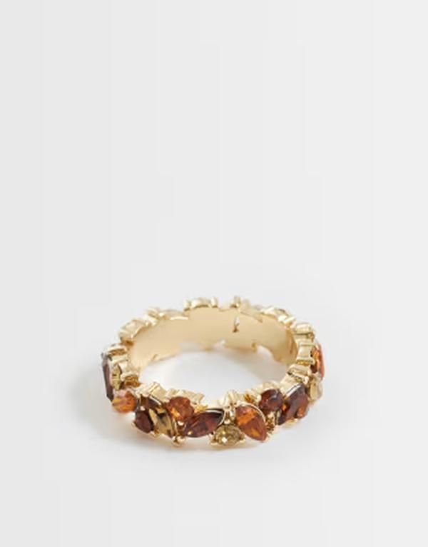 エイソス レディース アクセサリー リング ASOS Curve ASOS DESIGN Curve ring with amberesin tone with gift bag Multi マルチカラー