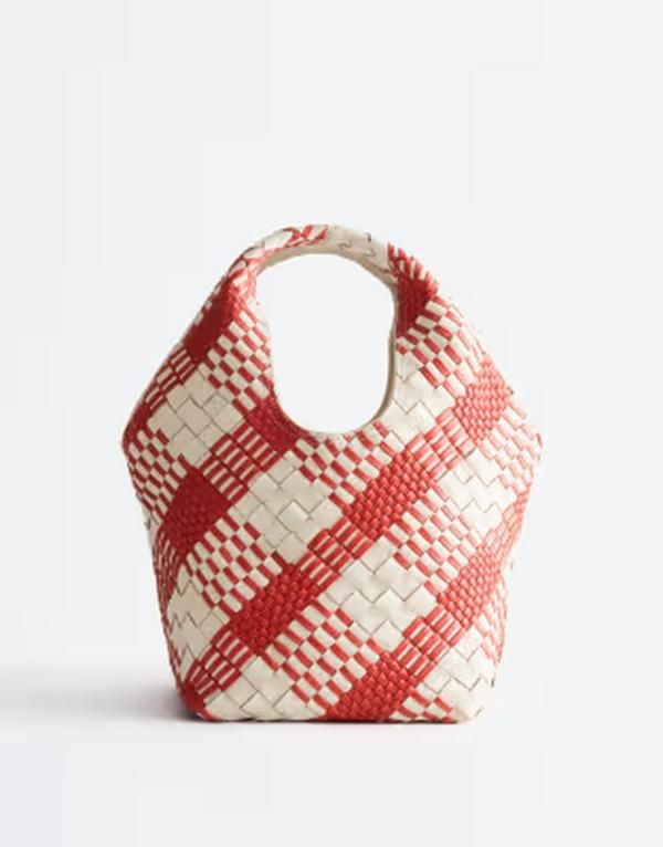アンドアザーストーリーズ レディース バッグ ミニ Other Stories woven braided mini shopper tote and white crossover pattern Multi マルチカラー