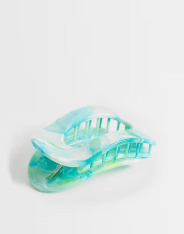 デザインビーロンドン レディース アクセサリー DesignB London marbled barette clip in turqoise Turquoise ターコイズ