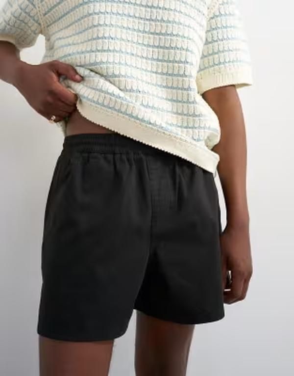 トップマン メンズ ボトムス ハーフパンツ・ショーツ ショートパンツ Topman micro fit shorts Black ブラック