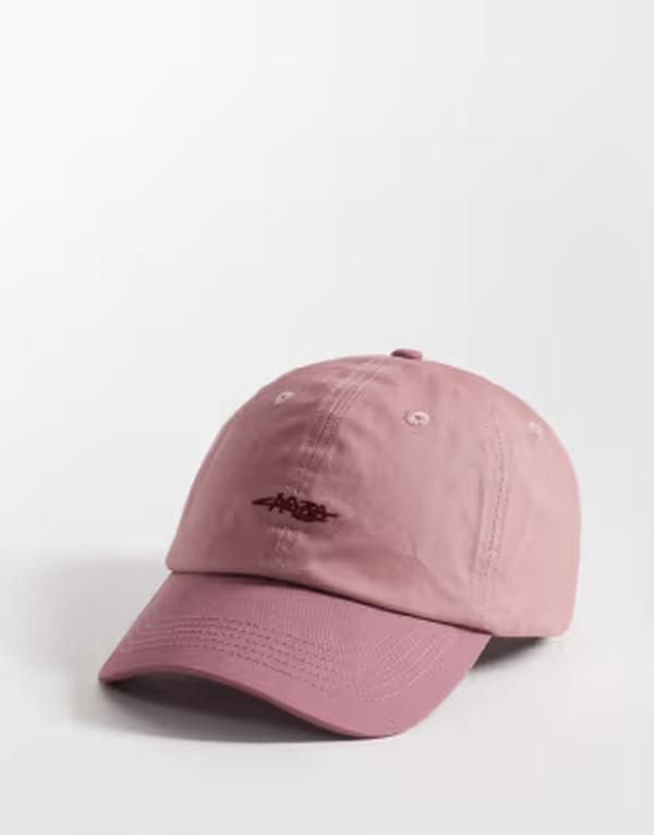 エイソス メンズ アクセサリー 帽子 コントラスト 刺繍 キャップ ロゴ ASOS DESIGN embroidered logo washed cap in contrast PINK ピンク