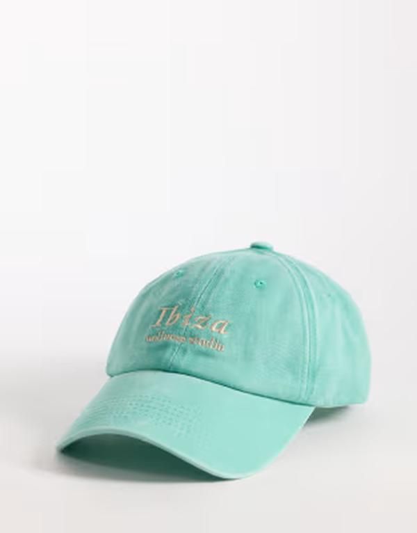 マイアクセサリーズ レディース 帽子 キャップ My Accessories Ibiza washed cap in mint LIGHT GREEN グリーン