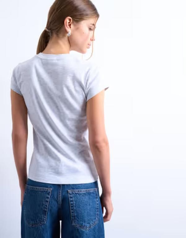 トップショップ レディース トップス Tシャツ Topshop everyday tee in heather Gray Heather グレー