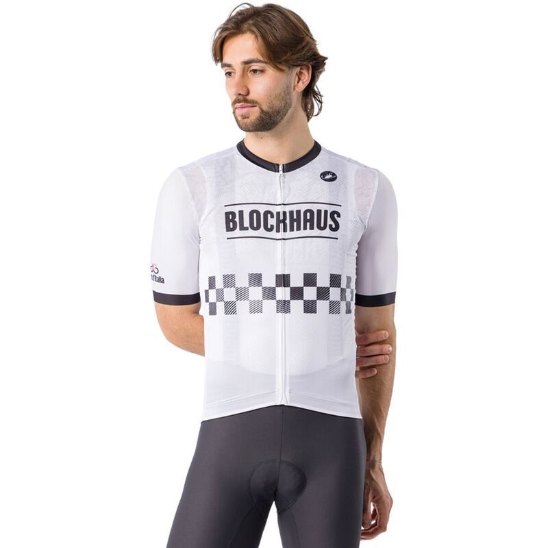 カステリ メンズ トップス Tシャツ 半袖 ジャージー Castelli GIRO109 BlockhaushortSleeve Jersey Mens WhiteBlack ホワイト