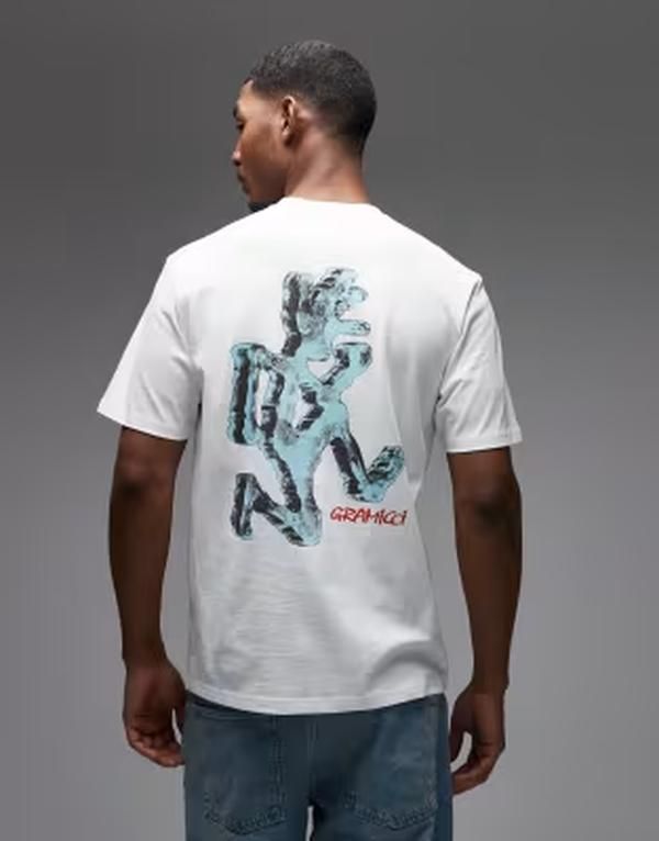 グラミチ メンズ トップス Tシャツ グラフィック Gramiccice sculpture short sleeve tee with back graphic WHITE ホワイト