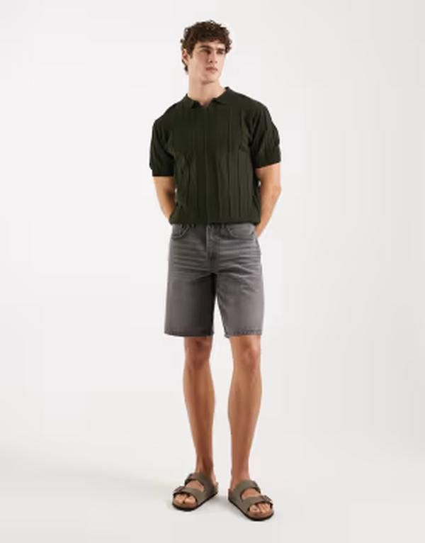 レディファインド レブル メンズ ボトムス ハーフパンツ・ショーツ ショートパンツ デニム Redefined Rebel Valencia loose fit denim shorts Gray グレー