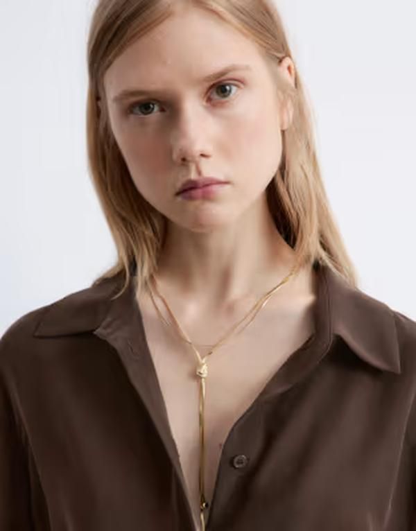 アンドアザーストーリーズ レディース アクセサリー ネックレス・チョーカー・ペンダントトップ レース Other Stories multirow knot necklace Gold ゴールド