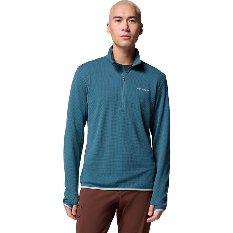 コロンビア メンズ トップス シャツ Columbia Tech Trail Utility Warm 12Zip Shirt Mens Everblue