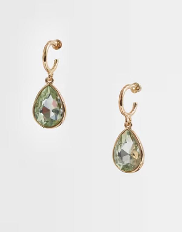 アクセサライズ レディース アクセサリー ピアス・イヤリング Accessorize statement gem drop hoops GREEN グリーン
