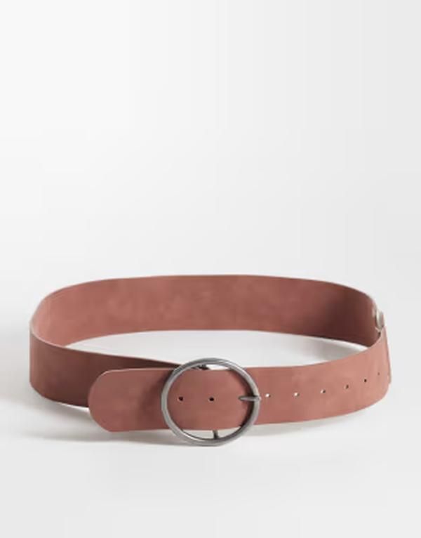 リクレイム ヴィンテージ レディース アクセサリー ベルト スエード Reclaimed Vintage faux suede chunky belt in mauve pink ピンク
