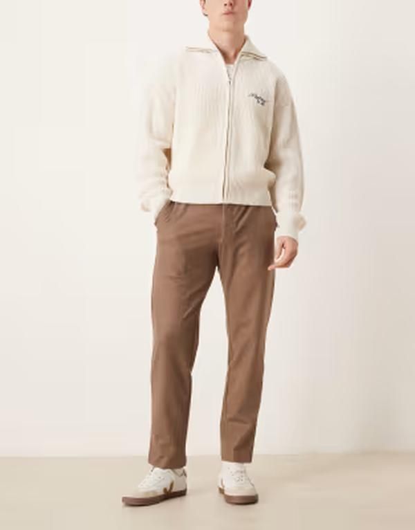マンゴ メンズ ボトムス カジュアルパンツ スウェットパンツ Mango woven sweatpants BROWN ブラウン 18,801円