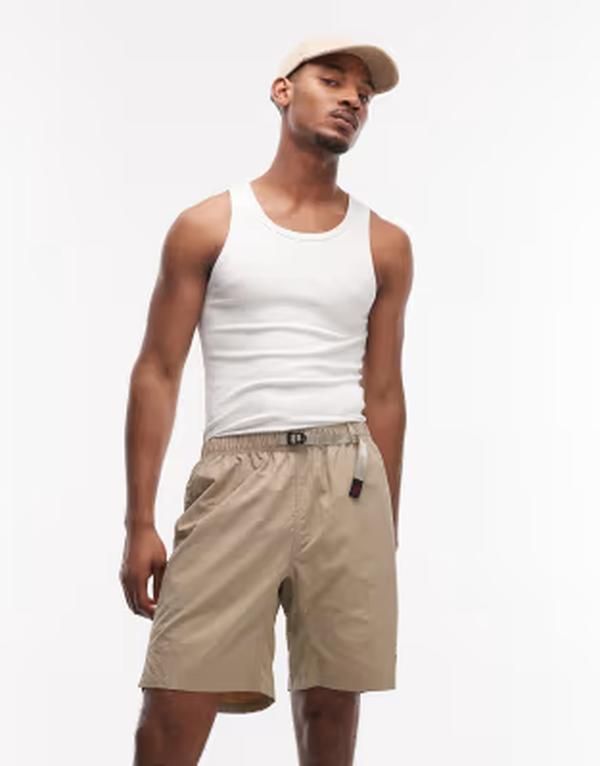 グラミチ メンズ ボトムス ハーフパンツ・ショーツ リラックスフィット ナイロン ショートパンツ Gramicci nylon packable relaxed fit Gshorts in milk tea NATURAL