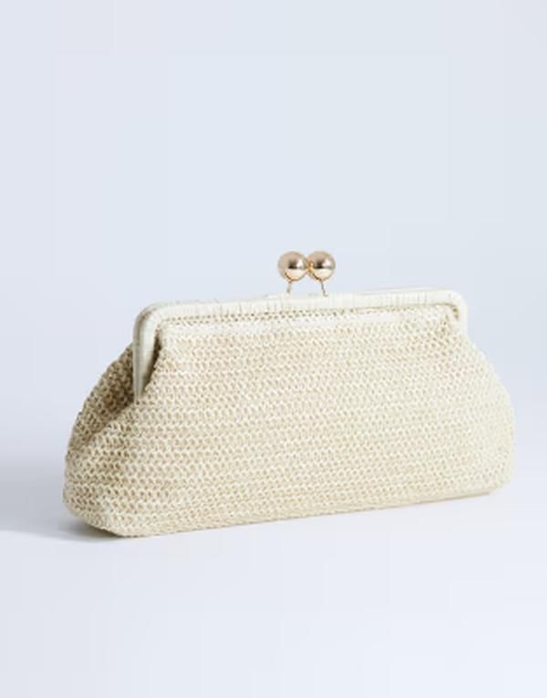 トップショップ レディース バッグ Topshop Abbie medium woven clutch bag inatural NATURAL 16,410円