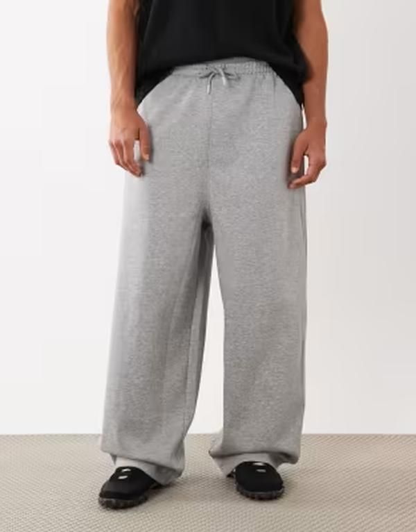 エイソス メンズ ボトムス カジュアルパンツ スウェットパンツ ASOS DESIGN oversized balloon sweatpants heather Gray Heather グレー