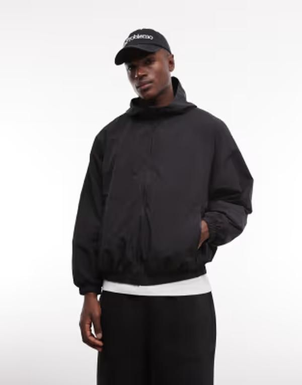 エイソス メンズ アウター ジャケット・ブルゾン ASOS DESIGN stormMAX wateresistant packaway rain jacket Black ブラック