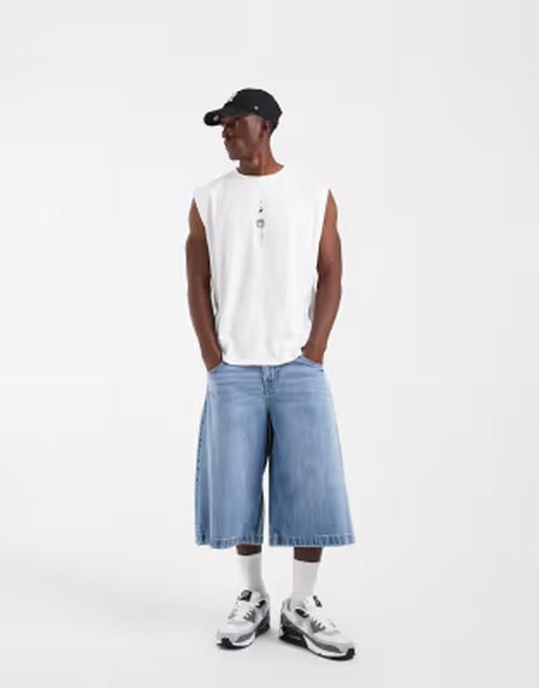エイソス メンズ トップス ベスト グラフィック ASOS DESIGN relaxed tank with celestial graphic WHITE ホワイト