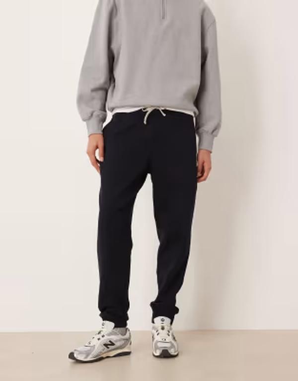 マンゴ メンズ ボトムス カジュアルパンツ スウェットパンツ コットン Mango cotton mix sweatpants NAVY ネイビー