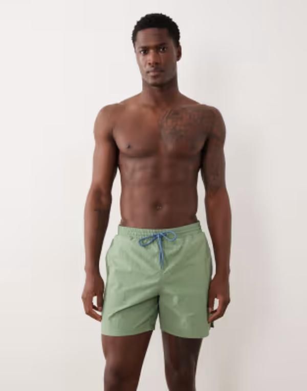 ファーラー メンズ 水着 ハーフパンツ・ショーツ ショートパンツ ロゴ Farah Colbert drawstring logo swim shorts GREEN グリーン
