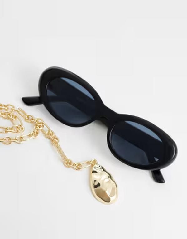 エイソス レディース アクセサリー ネックレス・チョーカー・ペンダントトップ レース ASOS DESIGN multirow chainecklace with molten pendant lariat detail tone GOLD ゴールド