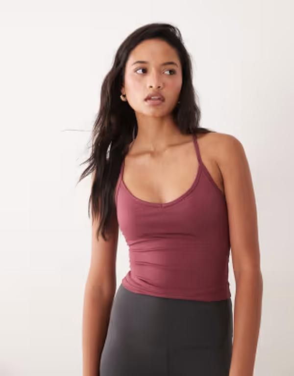 コットンオン レディース トップス タンクトップ Cotton active ultra soft scoop neck racer back top in dusty rose Dusty rose