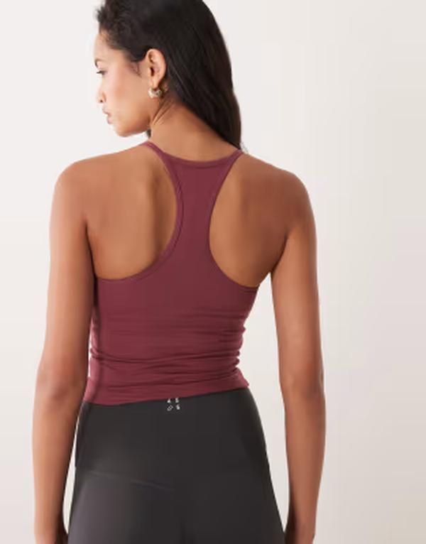 コットンオン レディース トップス タンクトップ Cotton active ultra soft scoop neck racer back top in dusty rose Dusty rose