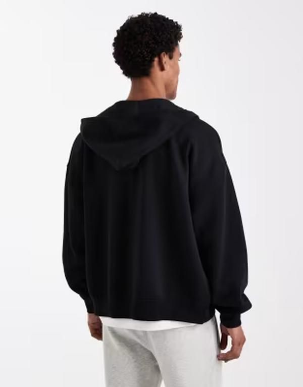 エイソス メンズ アウター パーカー・スウェット ASOS DESIGN essentials extreme oversized zip up hoodie Black ブラック エイソス メンズ アウター パーカー・スウェット ASOS DESIGN essentials extreme oversized zip up hoodie Black ブラック
