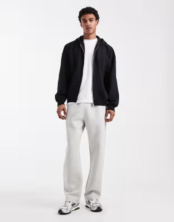 エイソス メンズ アウター パーカー・スウェット ASOS DESIGN essentials extreme oversized zip up hoodie Black ブラック エイソス メンズ アウター パーカー・スウェット ASOS DESIGN essentials extreme oversized zip up hoodie Black ブラック