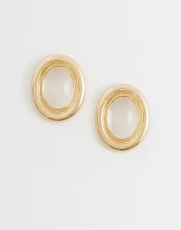 エイソス レディース アクセサリー ピアス・イヤリング ASOS DESIGN stud earrings with clear stone set design in brushed gold tone Multi マルチカラー
