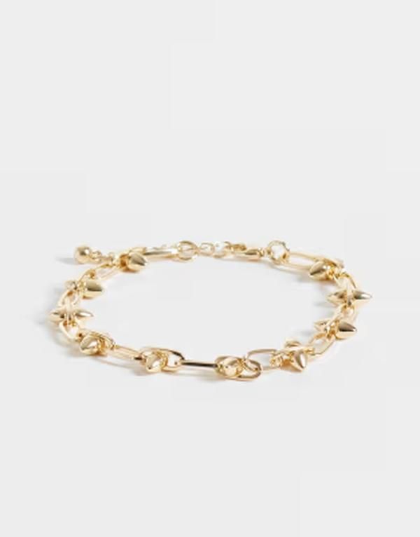 リクレイム ヴィンテージ レディース アクセサリー ブレスレット・バングル・アンクレット Reclaimed Vintage unisex chain link bracelet Gold ゴールド