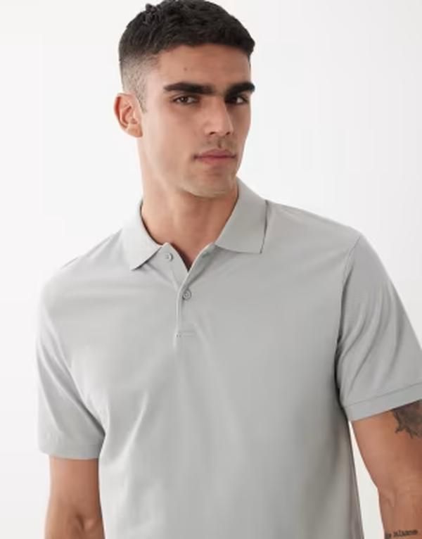 エイソス メンズ トップス ポロシャツ レギュラーフィット ASOS DESIGN Essentials regular fit polo in light green pique Pigeon グリーン