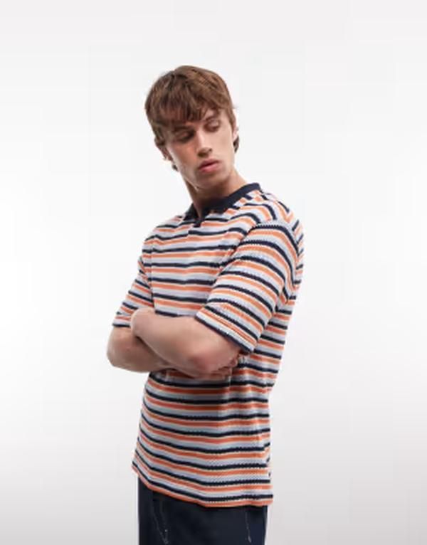 パルレ メンズ トップス ポロシャツ Parlez short sleeve princeton polo shirt in multi マルチカラー