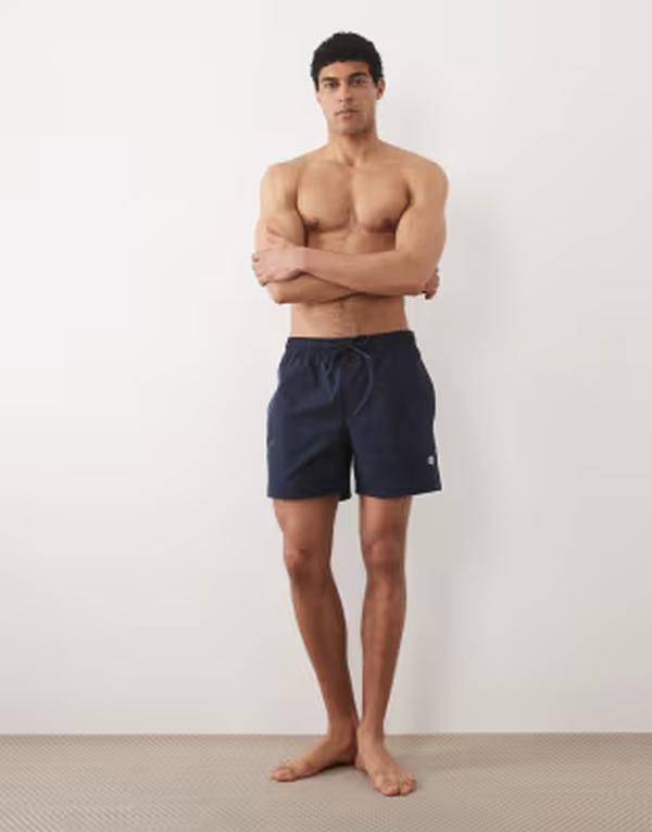 ジャック アンド ジョーンズ メンズ 水着 ハーフパンツ・ショーツ ショートパンツ ロゴ Jack Jones logo swim shorts Navy Blazer ネイビー 7,336円