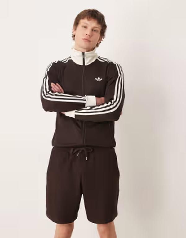 エイソス メンズ ボトムス ハーフパンツ・ショーツ ショートパンツ ジャージー ASOS DESIGN ASOS DEISGN oversized waffle jersey shorter jersey shorts BROWN ブラウン