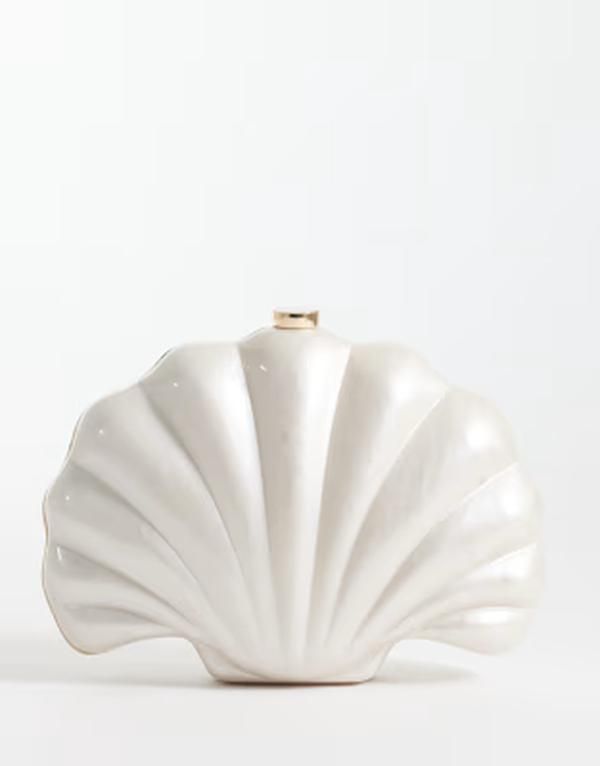 エイソス レディース バッグ ASOS DESIGN shell shoulder bag in pearl White ホワイト
