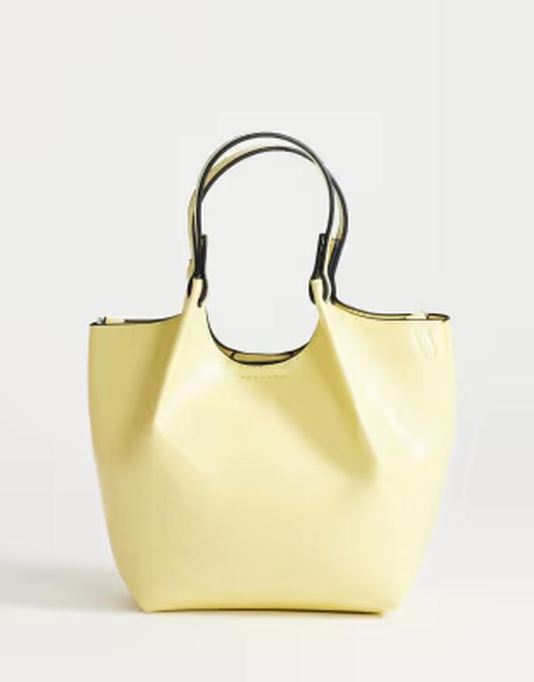 トップショップ レディース バッグ Topshop Gabbie small grabag with detachable crossbody strap in lemon