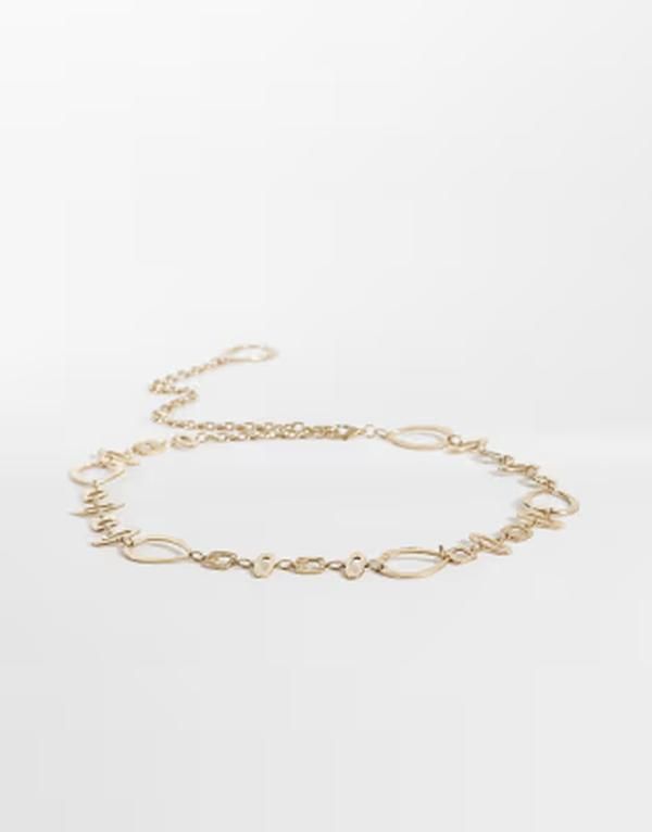 オンリー レディース アクセサリー ベルト ONLY chain beltones BROWN ブラウン