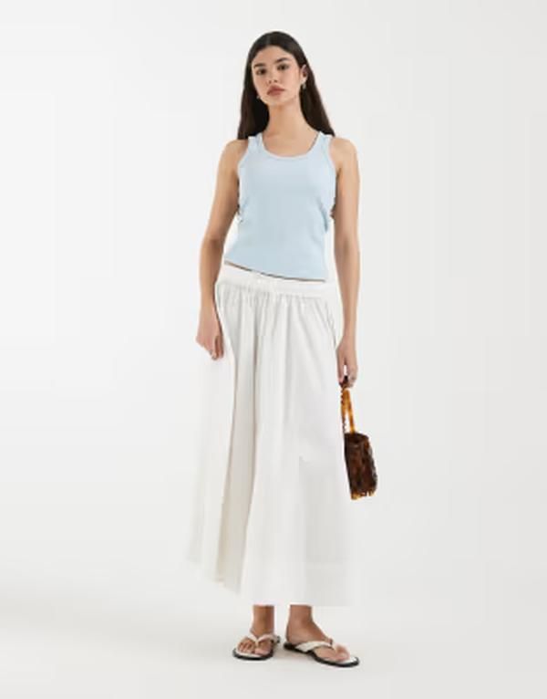 アンドアザーストーリーズ レディース ボトムスカート マキシ Other Stories full circle maxi skirt WHITE ホワイト