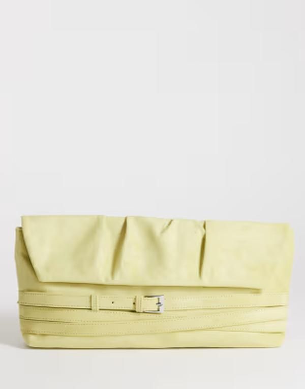 トップショップ レディース バッグ Topshop Meadow oversized strap clutch in chartreuse シャルトリューズ
