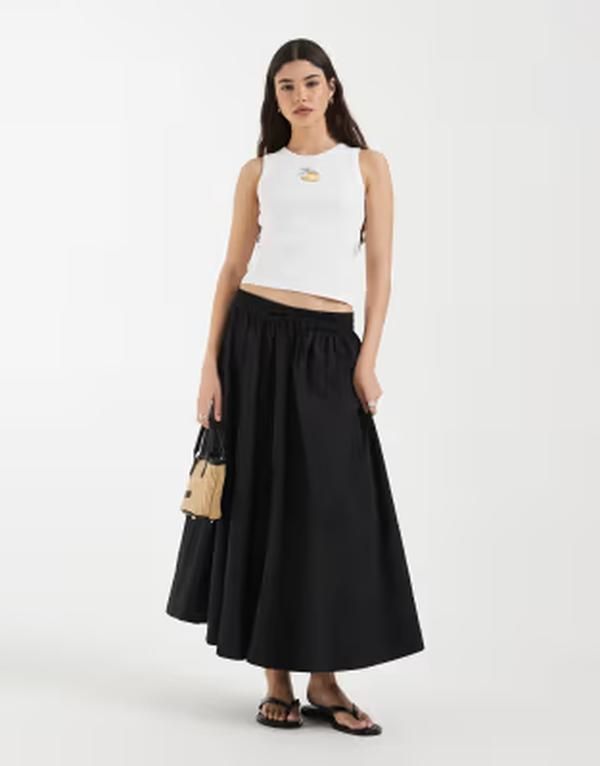 アンドアザーストーリーズ レディース ボトムスカート マキシ Other Stories full circle maxi skirt Black ブラック