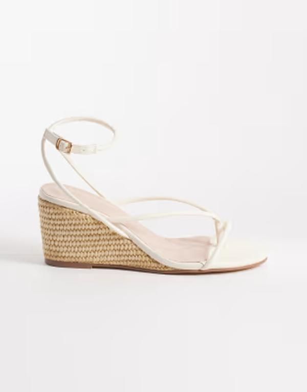 ロンドンレベル レディース シューズ サンダル ヒール London Rebel Mary Wedge heeled strappy sandals in cream クリーム