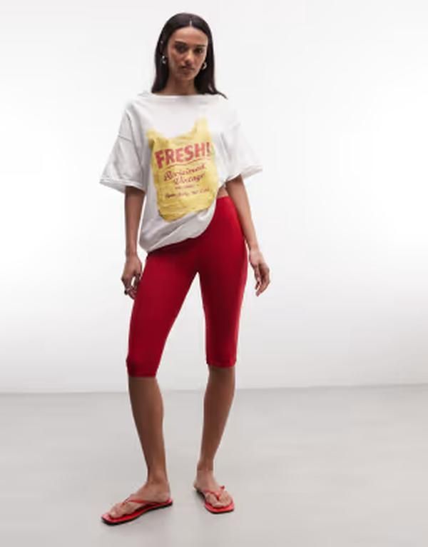 リクレイム ヴィンテージ レディース ボトムス カジュアルパンツ キャップ Reclaimed Vintage red capri part of a set RED レッド