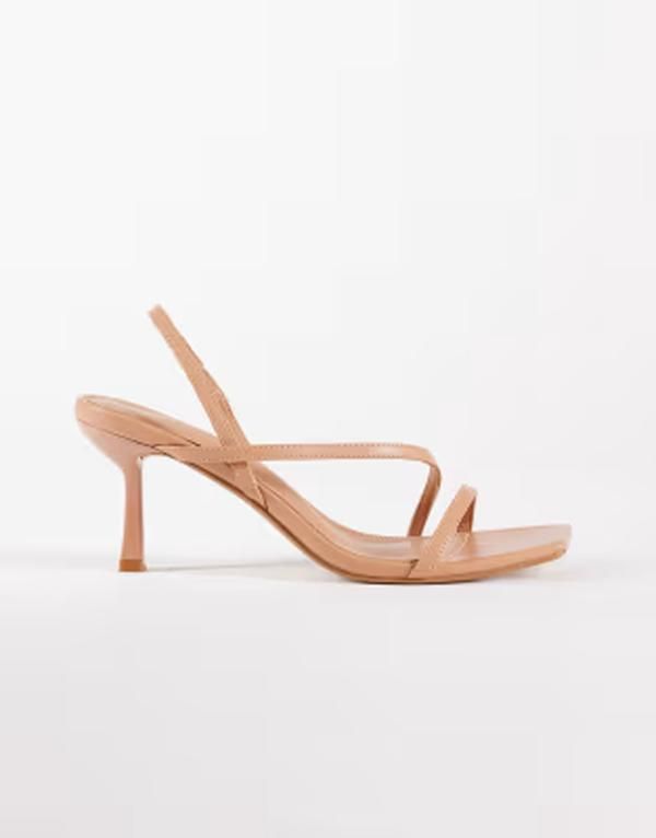 シミ レディース シューズ サンダル ヒール SIMMI Shoesimmi Londonatasha strappy heeled sandals in tan タン