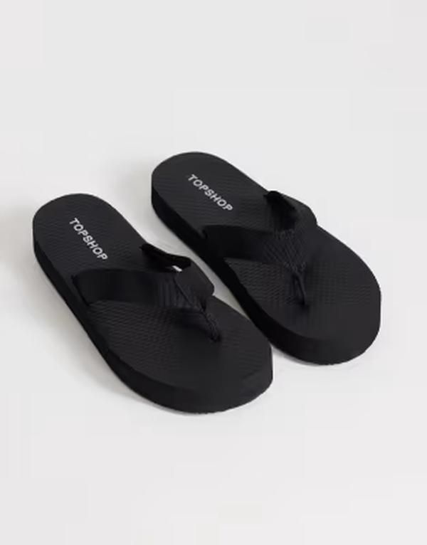 トップショップ レディース シューズ サンダル Topshop Molly toe thong sandals Black ブラック