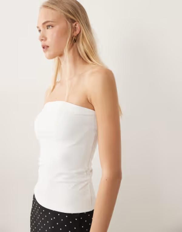 コットンオン レディース トップス Tシャツ Cotton hold me longline tube top WHITE ホワイト