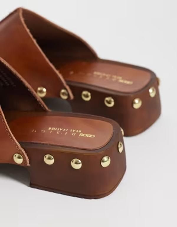 エイソス レディース シューズ サンダル レザー ASOS DESIGN Franco premiumule sandal clogs in tan leather Tan leather タン エイソス レディース シューズ サンダル レザー ASOS DESIGN Franco premiumule sandal clogs in tan leather Tan leather タン