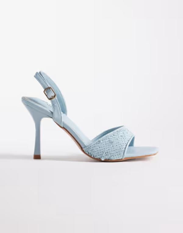 シミ レディース シューズ サンダル スパンコール ヒール SIMMI Shoesimmi London Cindy heeled sandals with sequins Blue pu ブルー