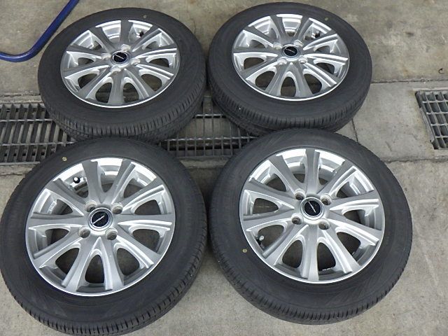 2412-546　社外　アルミホイール＆ラジアルタイヤ　155/65R14　2023年　４本セット